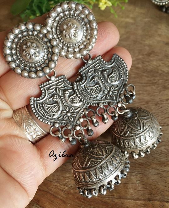 Artisan solid sterling silver artisan handmade earrings at ?8950