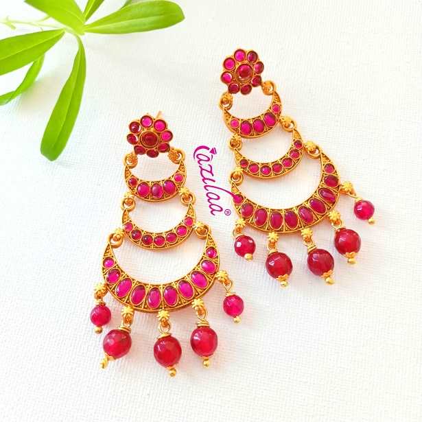 Maroon sales chandelier earrings