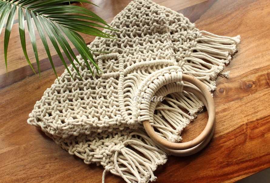 Handmade online macrame bag