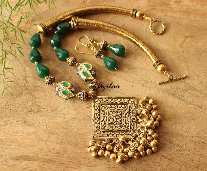 Antique green gold jewelry sale