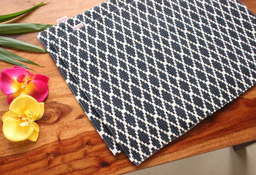 Geometric style handloom fabric placemat table mats 2 at ₹750