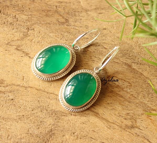 Silver shop onyx earrings