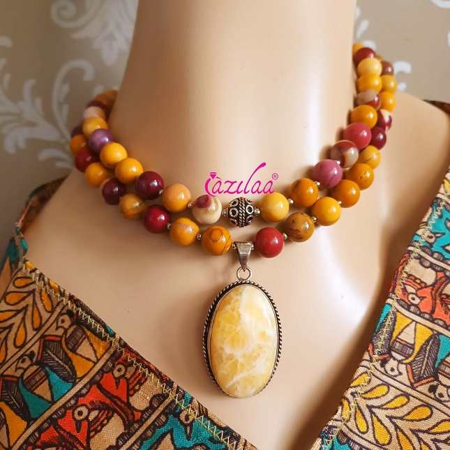 Jasper gemstone sterling silver Pendant Necklace earrings at