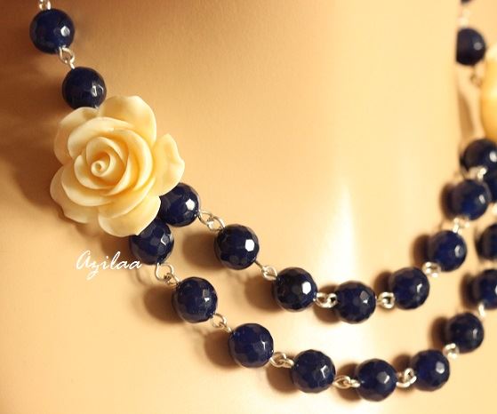 Modern designer Rose handmade necklace at ₹2250