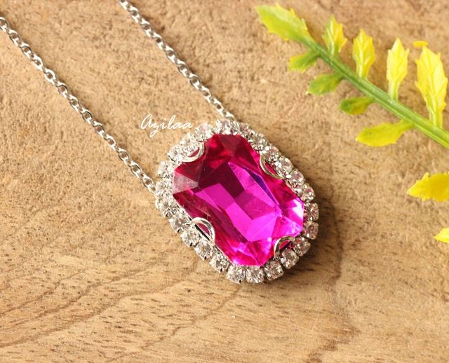 Buy Pink Sapphire Pendant & Necklace Online in India 