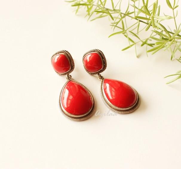 Coral red earrings\\Gift Coral earrings\\Red earrings\\Real coral earrings\\Gift coral earrings\\Natural coral earrings\\Pearl\\red coral earrings