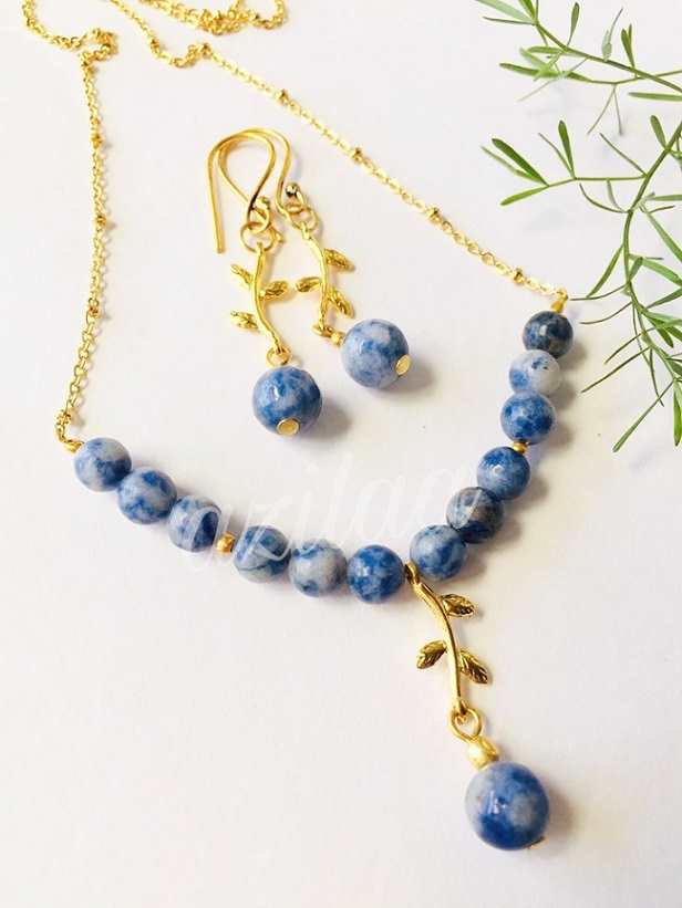 Sodalite Pendant Necklace FREE Chain and FREE Shipping
