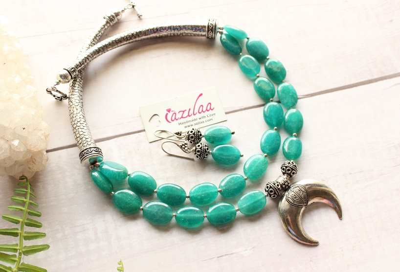 Teal hotsell statement necklace