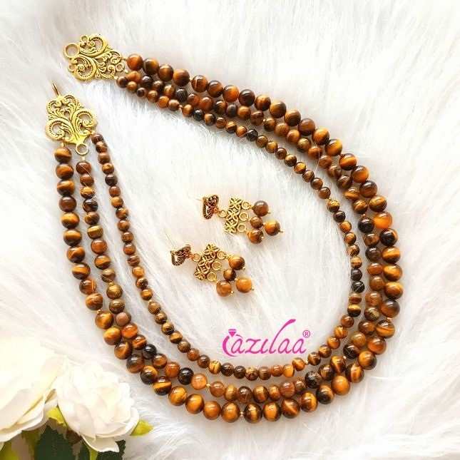 Tiger eye on sale bead necklace