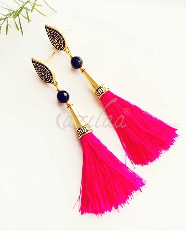 Silk cheap tassel earrings