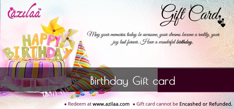 Birthday gift card