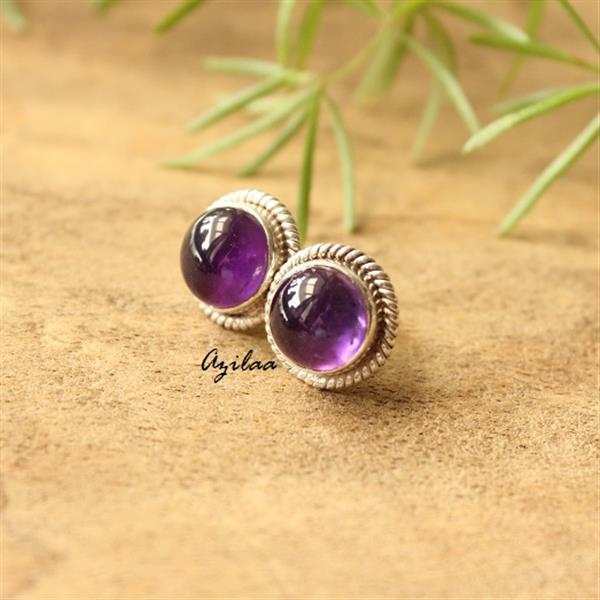 Amethyst post earrings deals