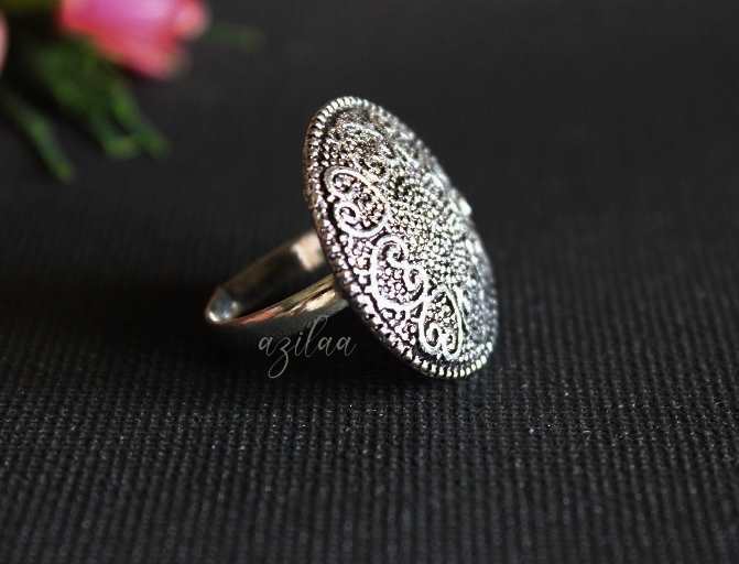 Artisan handcrafted Sterling silver adjustable ring