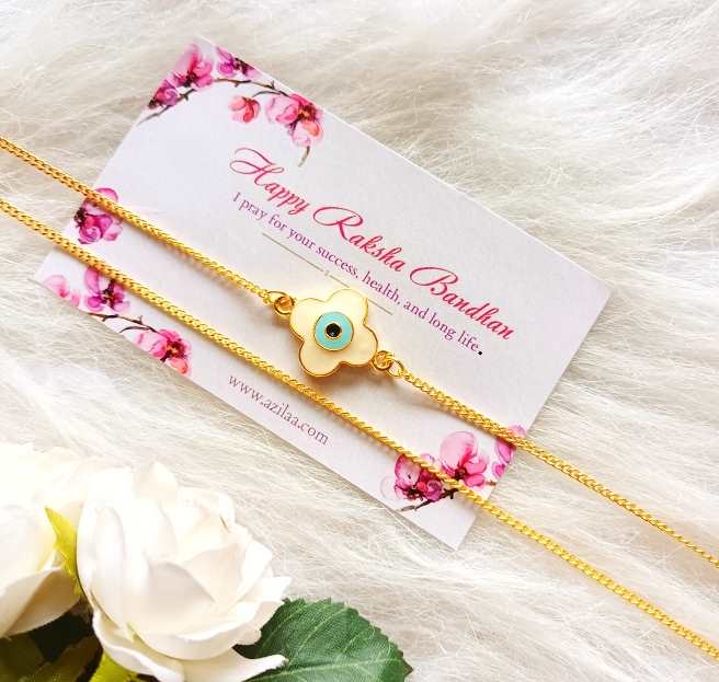 Blue Evil eye charms chain necklace Gift set