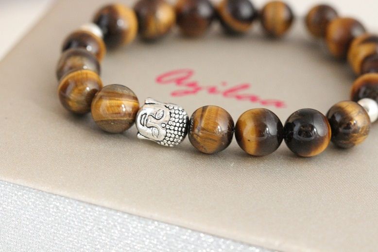 Buddha Tiger Eye gemstone Bracelet