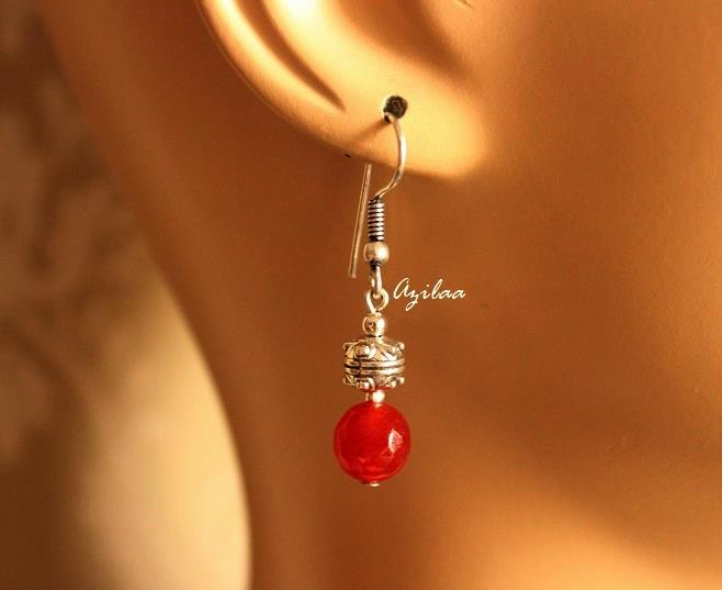 Burnt orange agate gemstone handmade Pendant necklace earring