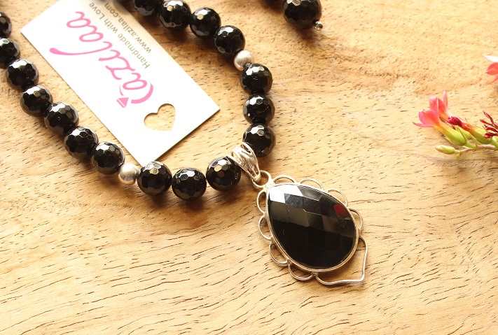アクセサリーその他 Onyx Drop Necklace Black Onyx Drop Necklace | vasa new york