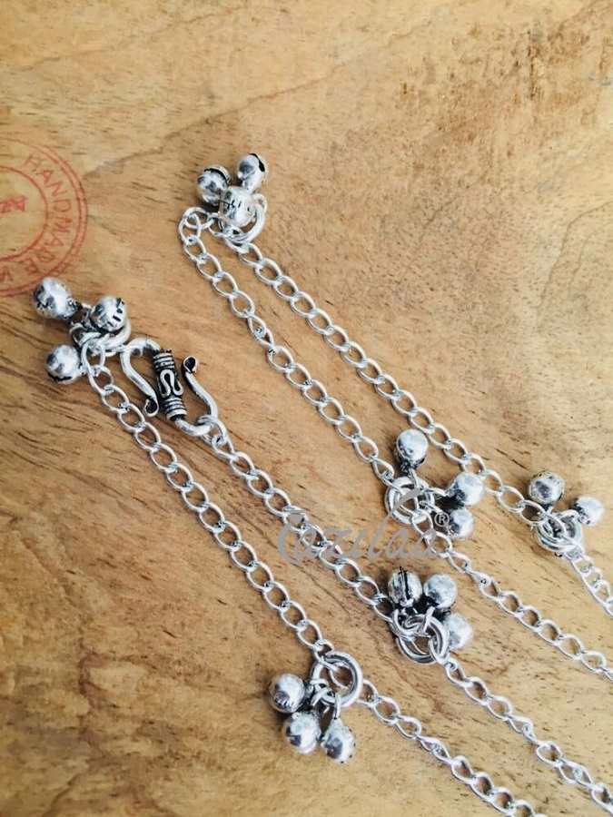 Cute Chain silver plated  Anklets