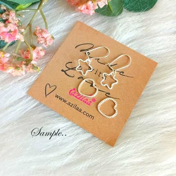 Cute star charm sterling silver handmade interchangeable earrings