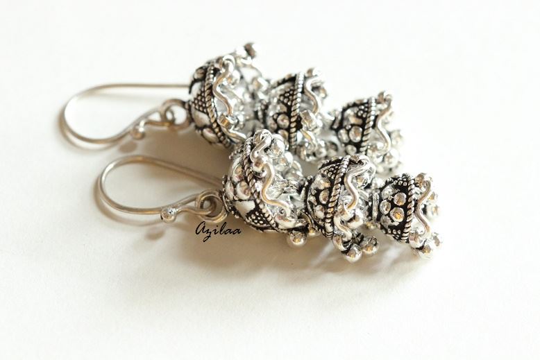 Cute sterling silver chandelier Jumki earrings