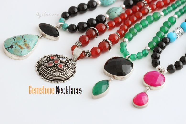 Designer Ruby Quartz Handmade Beaded Necklace Earrings Set