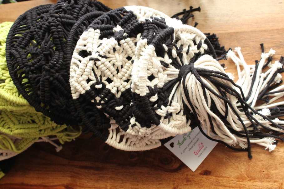 ECO friendly cotton macrame handmade 1 plant hanger 