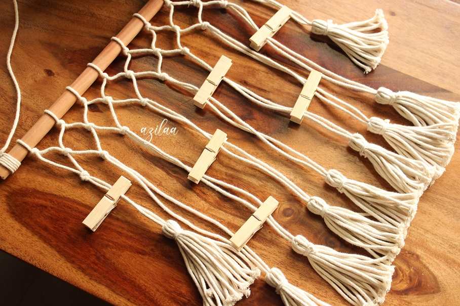 ECO friendly cotton macrame handmade wall decor 1 photo hanger