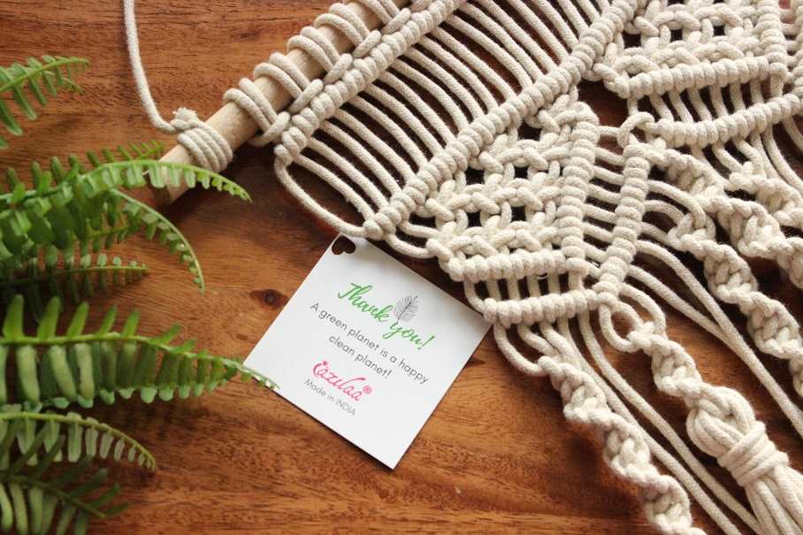 ECO friendly cotton macrame tassel handmade wall decor 
