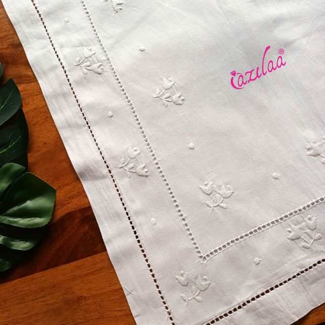 ECO friendly cotton white embriodered cushion covers 2