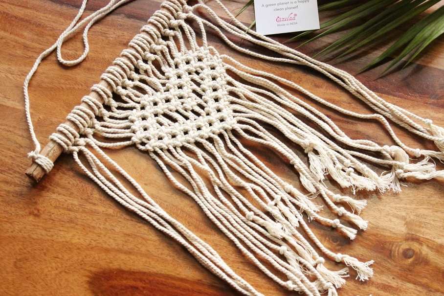 ECO friendly heart design cotton macrame handmade 02 wall decor  