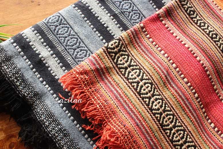 Eco friendly Blue Cotton handloom handmade rug 