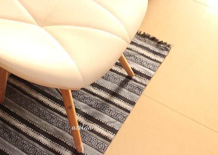 Eco friendly Blue Cotton handloom handmade rug 