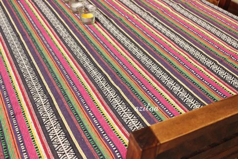 Eco friendly Green Handloom cotton table cloth cover