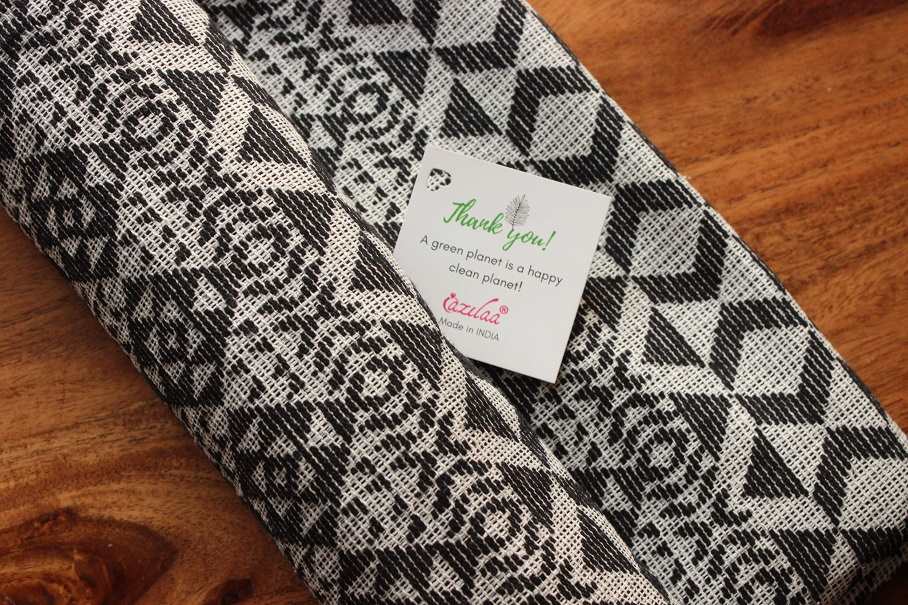 Eco friendly black Handloom cotton table cloth cover