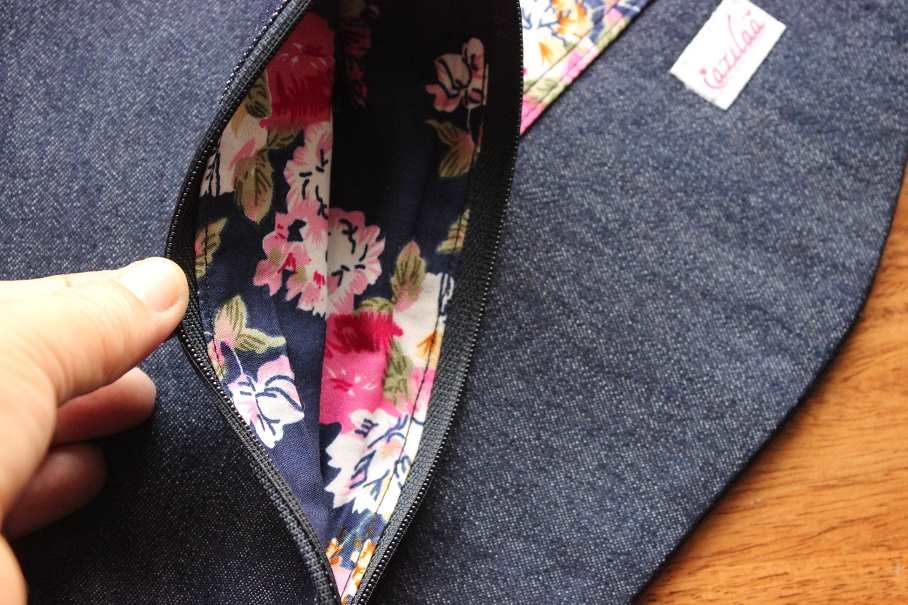 Eco friendly blue sustainable handmade sturdy denim bag set