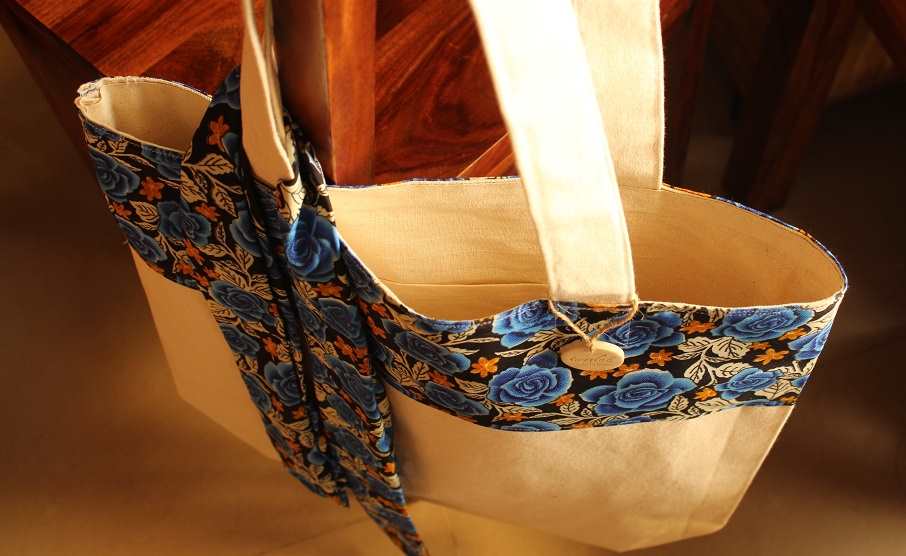Eco friendly sustainable handmade sturdy canvas bag set