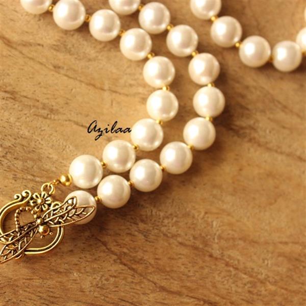 Anguilla 033 ~Freshwater Pearl Chain Tassel Earrings Pearl Color /& Metal Choice