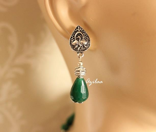 Ethnic Green Ganesha gemstone artisan handmade necklace 