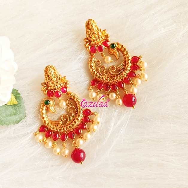 Goddess bridal gold tone Maang tikka set