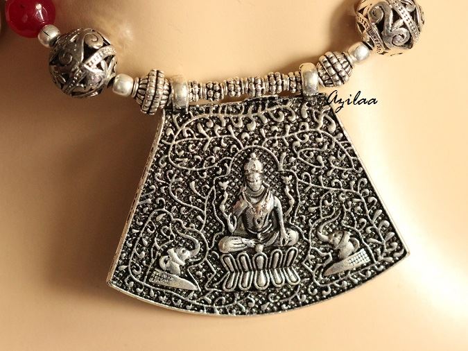 Goddess handmade gemstone beaded necklace set