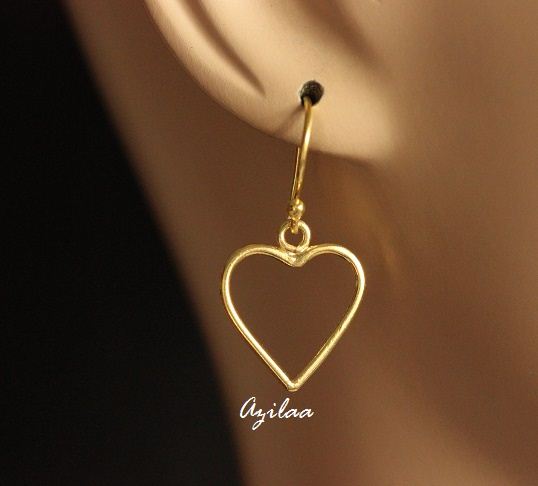Golden heart Earring