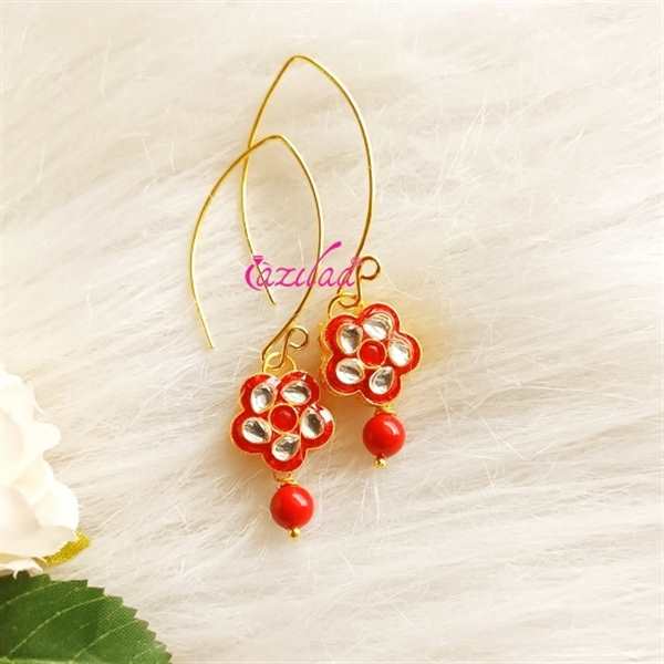 kate spade - blushing blooms - flower drop earrings - red multi -NWT- $58-  b87 | eBay