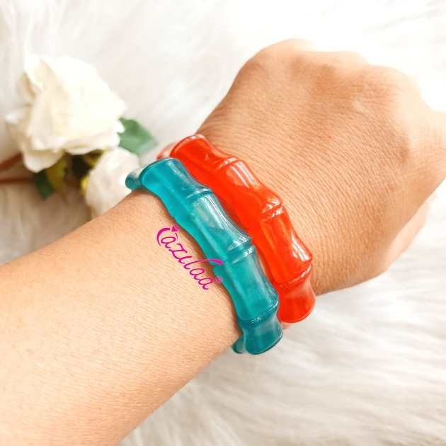 Gorgeous orange gemstone handmade bracelet 1