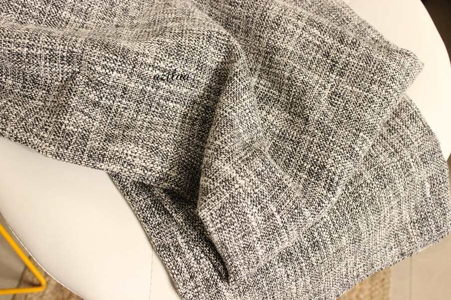 Gray Handloom woven throw blanket