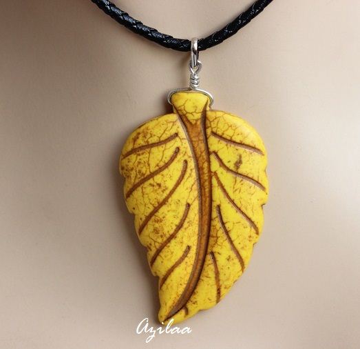 Leaf pendant necklace, Gemstone pendant necklace for women