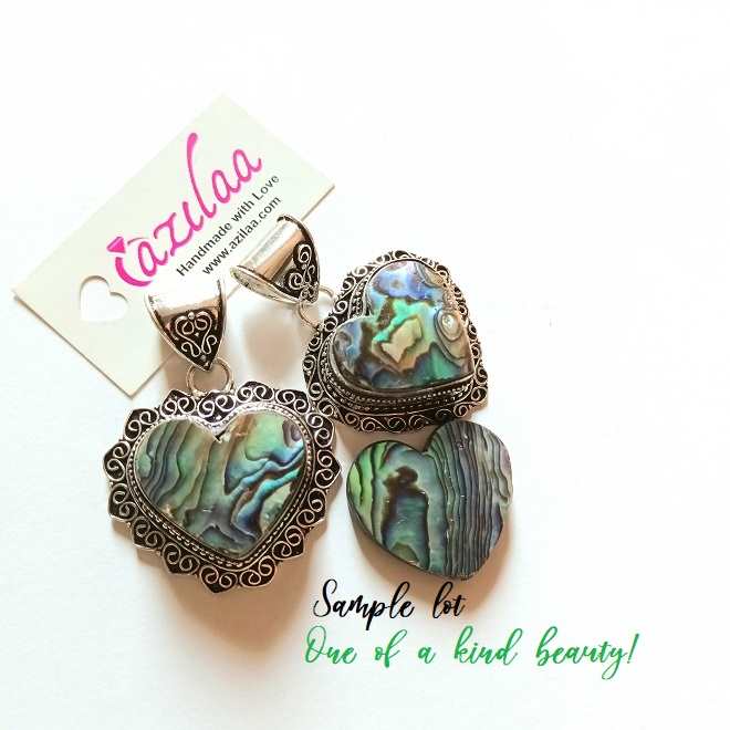 Heart design shell handmade pendant chain necklace 