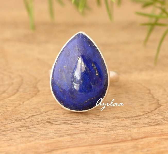Lapis Artisan sterling silver gemstone handmade ring
