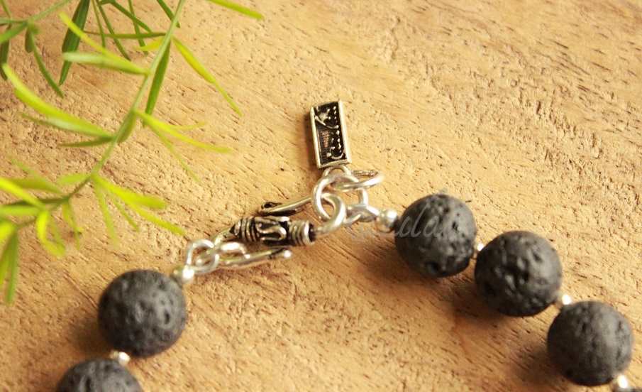 Leo Lion  Lava stone beaded gemstone men bracelet