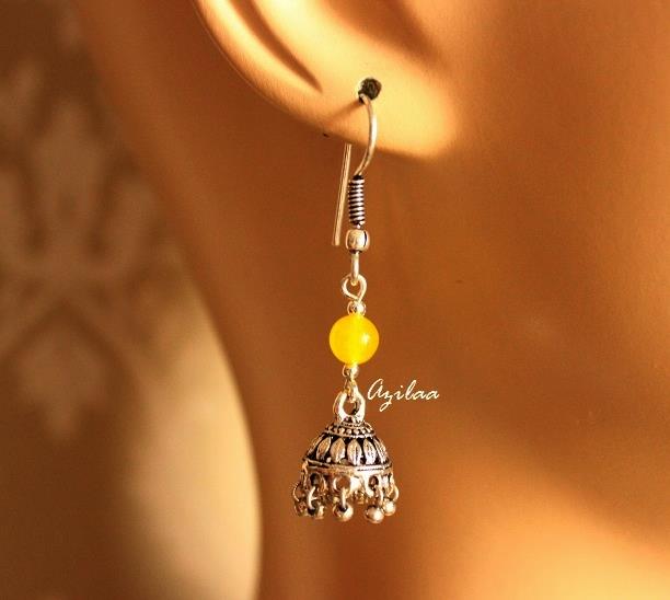 Light Orange yellow gemstone handmade Pendant necklace earring