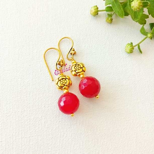 Antique Coral Earrings with Pearl Drop | Freehand Gallery